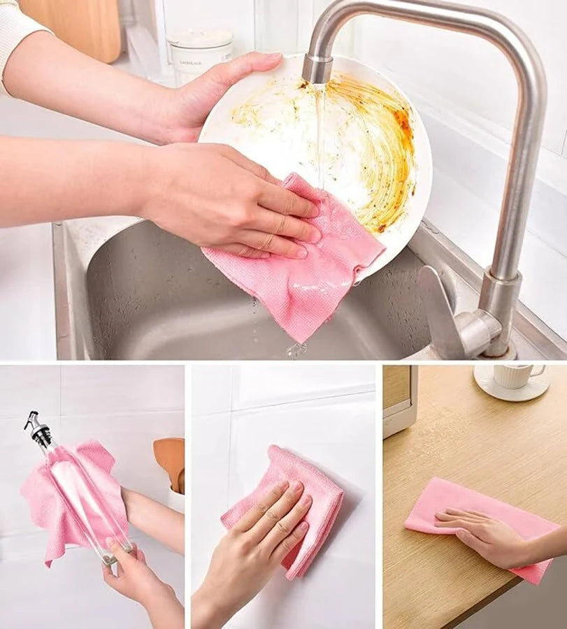 Reusable Kitchen Cleaning Cloth Roll | Absorbent Microfiber Towels