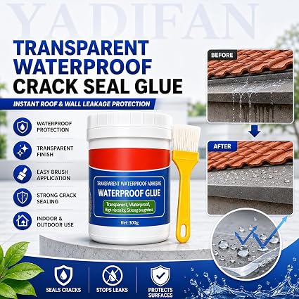 Transparent Waterproof Glue Plus Brush Pack -2