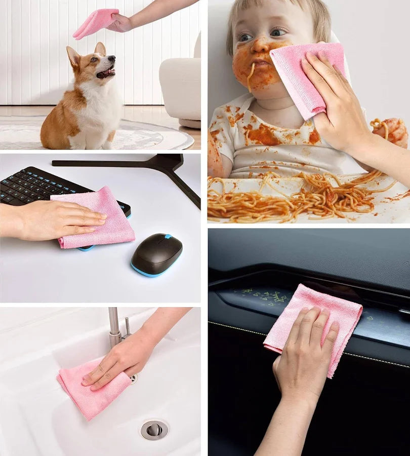 Reusable Kitchen Cleaning Cloth Roll | Absorbent Microfiber Towels
