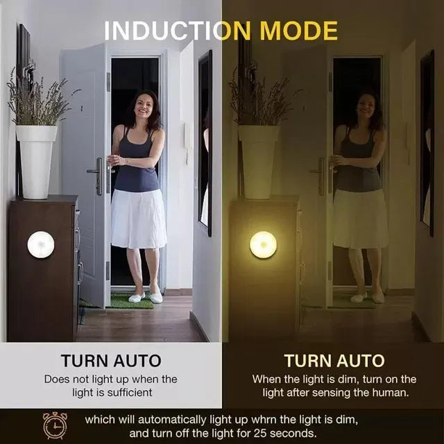 Motion Sensor Light for Home with USB Charging Wireless LED Night Light (Pack of 2)