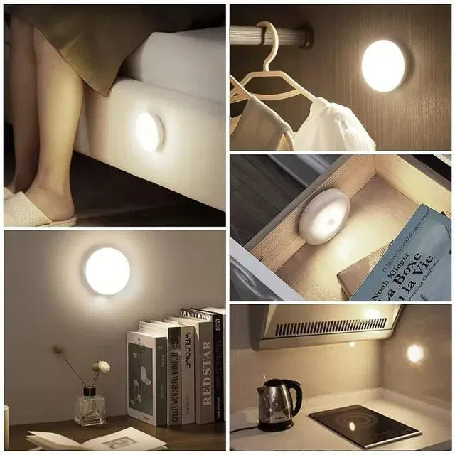 Motion Sensor Light for Home with USB Charging Wireless LED Night Light (Pack of 2)